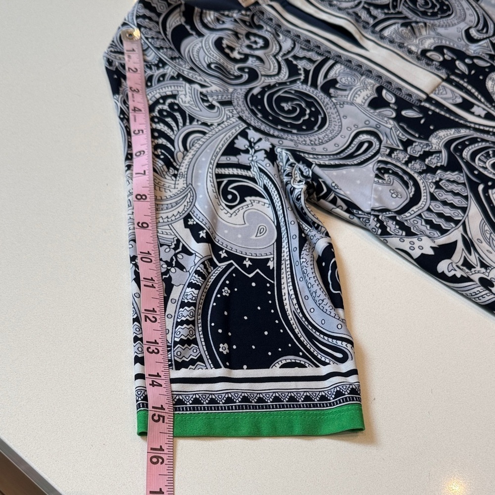 Sandra Darren Shift Dress, Colorblock Paisley Mini Dress, Size 12 - Picture 12 of 12